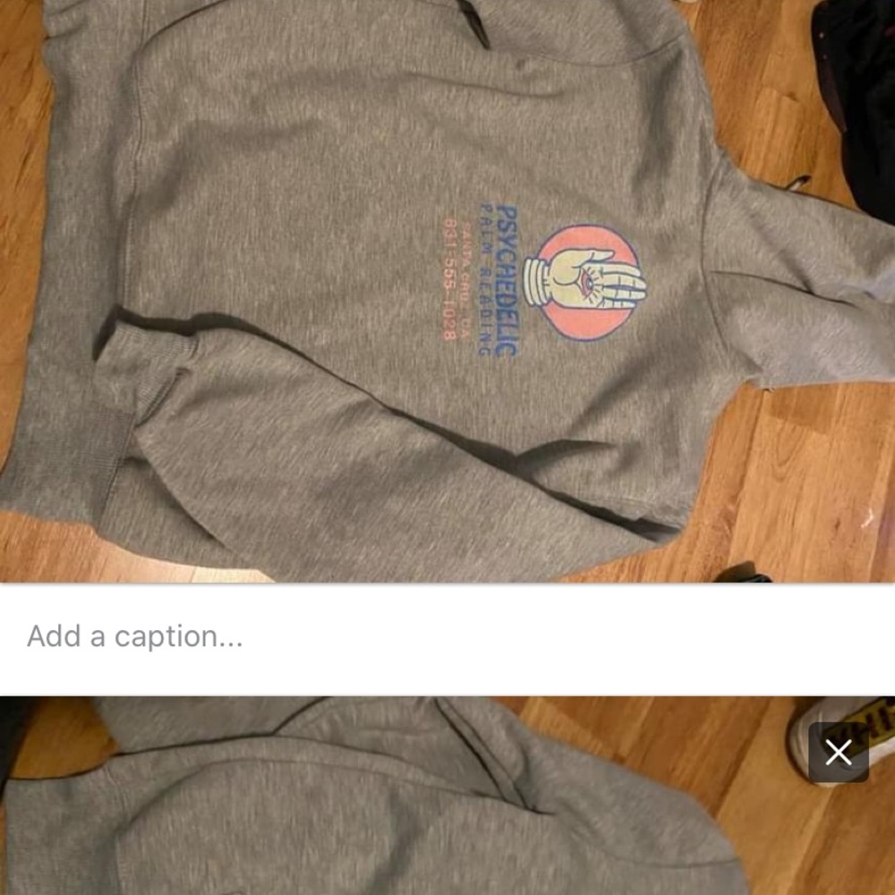 URBAN OUTFITTERS PSYCHADELICS GREY HOODIE